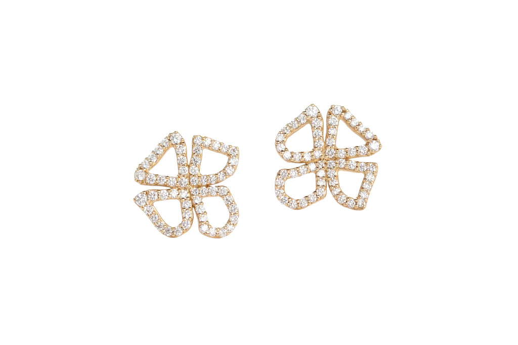 FLORAL PAVÉ OUTLINE STUDS